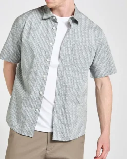 Discount Dunnes Stores Printed Cotton Slub Shirt