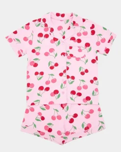Online Dunnes Stores Printed Revere Short-Sleeved Pyjamas (3-14 Years)