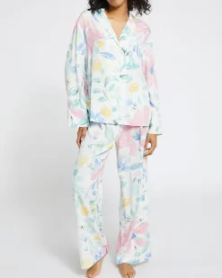 Best Dunnes Stores Printed Viscose Twill Pyjama Set