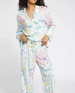 Best Dunnes Stores Printed Viscose Twill Pyjama Set