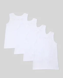 Best Dunnes Stores Pure Cotton Rib Vest - Pack Of 4
