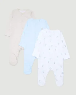Discount Dunnes Stores Pure Cotton Sleepsuits - Pack Of 3 (Newborn-23 Months)
