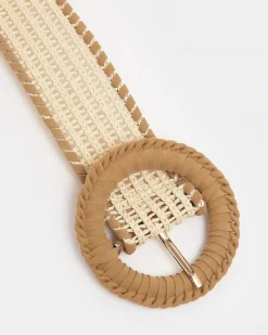 Online Dunnes Stores Raffia Suede Belt