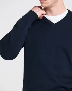 Hot Dunnes Stores Regular Fit Cotton V-Neck Jumper