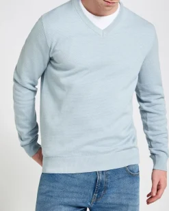 Online Dunnes Stores Regular Fit Cotton V-Neck Jumper