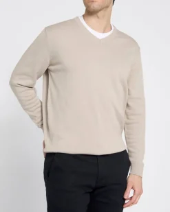 Clearance Dunnes Stores Regular Fit Cotton V-Neck Jumper