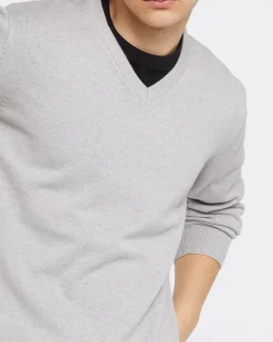 Fashion Dunnes Stores Regular Fit Cotton V-Neck Jumper