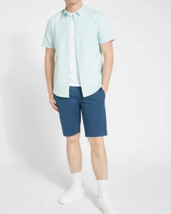Hot Dunnes Stores Regular Fit Linen Blend Short Sleeve Shirt