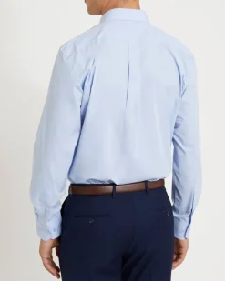 Fashion Dunnes Stores Regular Fit Long-Sleeved Cotton Rich Shirt