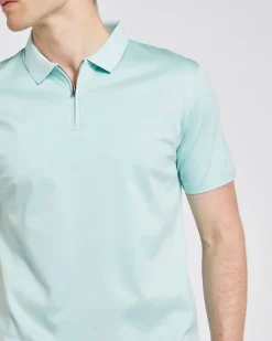 Sale Dunnes Stores Regular Fit Mercerised Zip Placket Polo