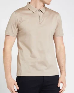Hot Dunnes Stores Regular Fit Mercerised Zip Placket Polo