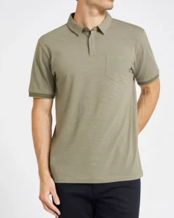 New Dunnes Stores Regular Fit Micro Stripe Polo Shirt