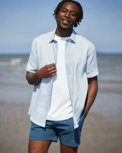 Discount Dunnes Stores Regular Fit Pure Linen Short-Sleeved Shirt