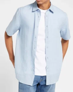 Discount Dunnes Stores Regular Fit Pure Linen Short-Sleeved Shirt