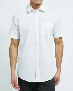 Best Dunnes Stores Regular Fit Short-Sleeved Cotton Rich Shirt