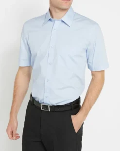 Clearance Dunnes Stores Regular Fit Short-Sleeved Cotton Rich Shirt