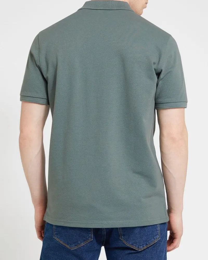 Fashion Dunnes Stores Regular Fit Zip Popcorn Polo