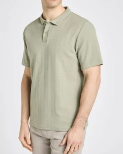 Clearance Dunnes Stores Regular-Fit Vertical Rib Polo Shirt