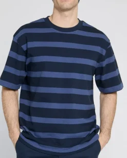 Hot Dunnes Stores Relaxed Fit Textured Stripe T-Shirt