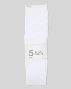 New Dunnes Stores Rib Crew Sock - Pack Of 5