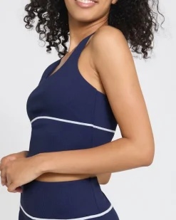 Fashion Dunnes Stores Rib Sports Tank Bikini Top