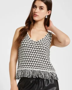 Sale Dunnes Stores Savida Arti Fringe Knit Scallop Top