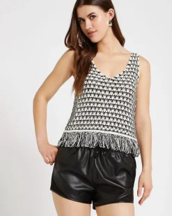 Sale Dunnes Stores Savida Arti Fringe Knit Scallop Top