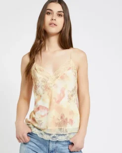 Fashion Dunnes Stores Savida Bailey Print Lace Cami Top