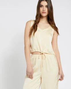 Discount Dunnes Stores Savida Bailey Satin Lemon Drawstring Suit Top