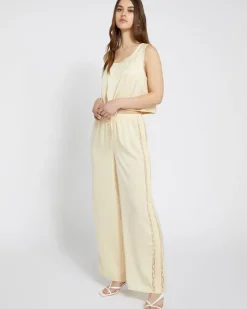Discount Dunnes Stores Savida Bailey Satin Lemon Lace Suit Trousers