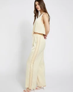 Discount Dunnes Stores Savida Bailey Satin Lemon Lace Suit Trousers