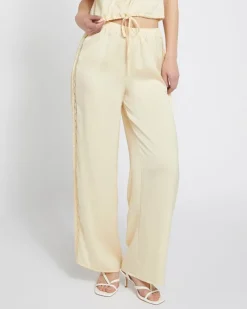 Discount Dunnes Stores Savida Bailey Satin Lemon Lace Suit Trousers