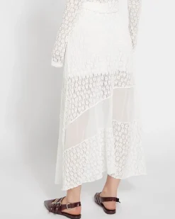 New Dunnes Stores Savida Bailey Texture White Midi Skirt
