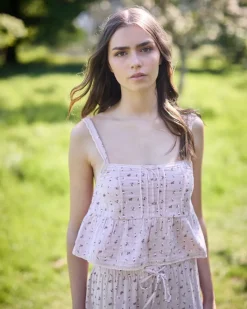 Sale Dunnes Stores Savida Ciao Bella Floral Cotton Crop Top