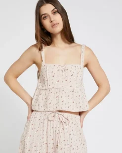 Sale Dunnes Stores Savida Ciao Bella Floral Cotton Crop Top