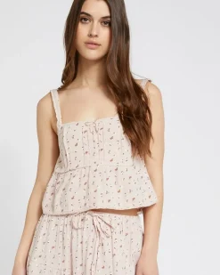 Sale Dunnes Stores Savida Ciao Bella Floral Cotton Crop Top
