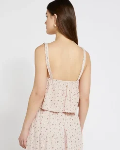 Sale Dunnes Stores Savida Ciao Bella Floral Cotton Crop Top