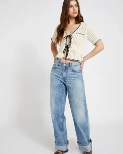 Hot Dunnes Stores Savida Contrast Tie Short Sleeve Cardigan