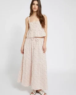 New Dunnes Stores Savida Floral Tiered Midi Skirt