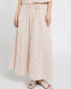 New Dunnes Stores Savida Floral Tiered Midi Skirt