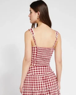 Online Dunnes Stores Savida Gingham Strap Top