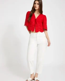 Best Dunnes Stores Savida High Rise White Barrel Jeans