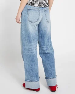 Outlet Dunnes Stores Savida High Turn Up Wide Leg Jeans