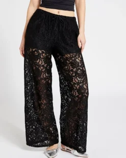 Discount Dunnes Stores Savida Lace Wide Leg Trousers