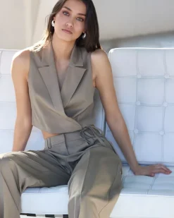Best Dunnes Stores Savida Wrap Waistcoat Co-Ord Top