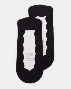 Discount Dunnes Stores Scalloped Edge Bonded Footie - Pack Of 2