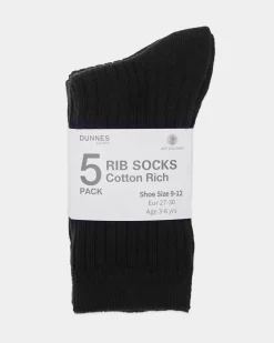 Online Dunnes Stores School Rib Comfort Socks - Pack Of 5