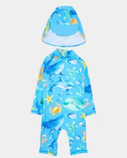 Fashion Dunnes Stores Sea Life Unitard Set (0 Months-6 Years) - 2 Pieces