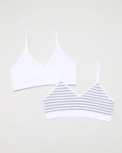 Online Dunnes Stores Seamfree Strappy Crop Top - Pack Of 2 (9-14 Years)