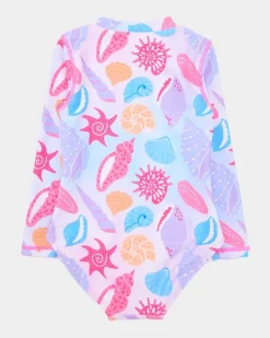 Clearance Dunnes Stores Shell Long Sleeve Swimsuit (9 Months-6 Years)